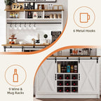 4ever2buy Farmhouse Coffee Bar Cabinet - Image 4