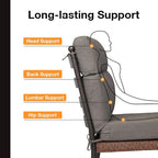 Unimatta Sunbrella Outdoor High Back Chair Cushion Seat Pads, 44 x 21 Inch - Image 5