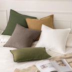 MIULEE Decorative Linen Euro Sham Pillow Covers 24x24 Malt Ball | Boho - Image 5