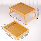 Fibogollo 4 Pack Bamboo Bed Tray Table - Image 2