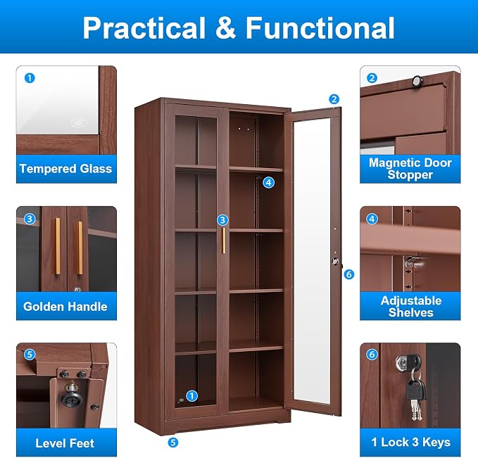 Polup Glass Display Cabinet, Display Case - Image 7