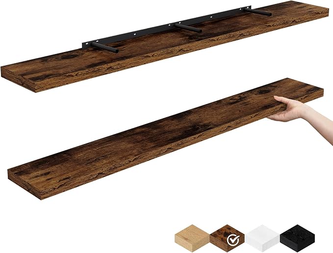 Floating Shelves for Wall, 48 Inch Floating Shelves for Home Decor, Wall by FunMemories