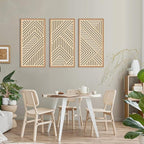 IARTTOP Large Boho Wooden Wall Art 16x32 Inch Framed Mid century Modern Wood - Image 3