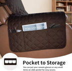 Easy-Going Reversible Couch Cover, Oversized Recliner, Chocolate/Ivory | - Image 3