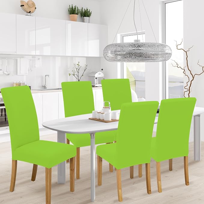 BIETYONE Stretch Dining Chair Covers Set of 6, Soft Removable Washable Kitchen - Image 2