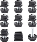 8Pcs Adjustable Leveling Feet 25 x 25mm Square Insert Kit Furniture Glide by Unknown