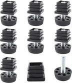 8Pcs Adjustable Leveling Feet 25 x 25mm Square Insert Kit Furniture Glide by Unknown