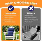 Unimatta Outdoor High Back Chair Cushion Seat Pads, 44 x 21 Inch - Image 6