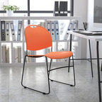 Flash Furniture HERCULES Series 880 lb. Capacity Orange Ultra-Compact Stack - Image 2