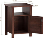 ChooChoo Farmhouse Nightstands Set of 2, Rustic Vintage End Side Table - Image 3