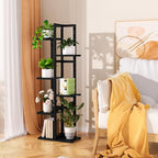 ROMGUAR CRAFT 6 Tier Bamboo Plant Stand Indoor, Wood Tall Flower Holder Corner - Image 4