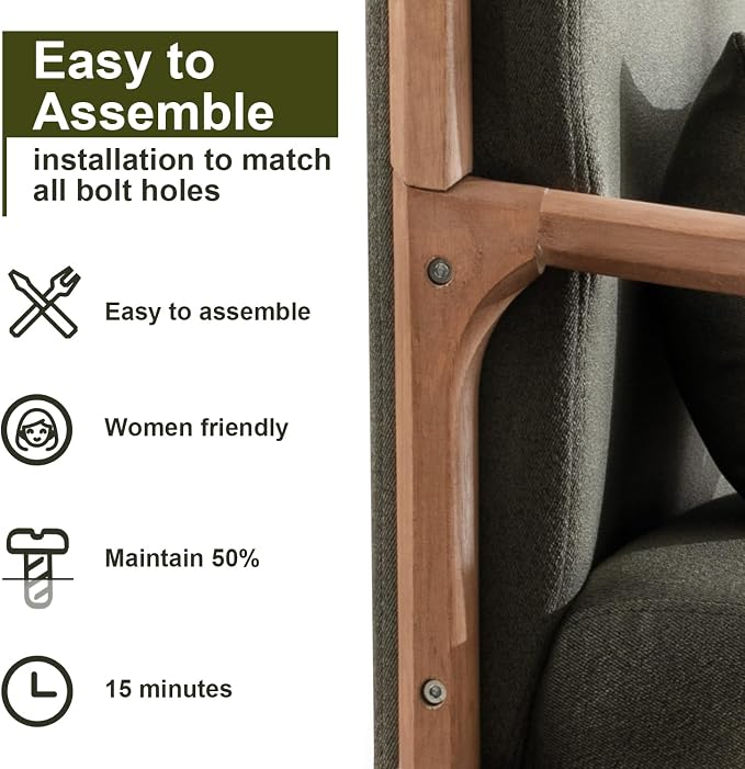 INZOY Mid Century Modern Accent Chair - Image 8