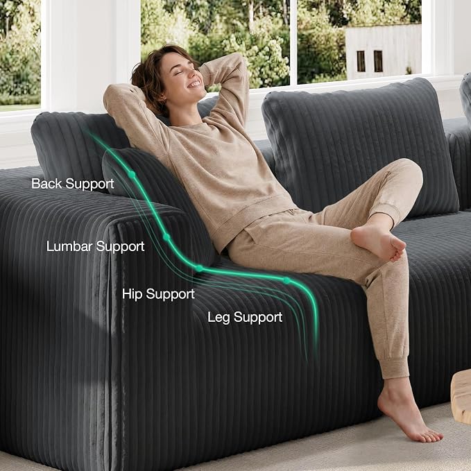 Novilla Modular Sectional Sofa, Modern Cloud Sectional Couch - Image 9