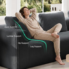 Novilla 106" Modular Sectional Sofa, Modern Cloud Sectional Couch - Image 9