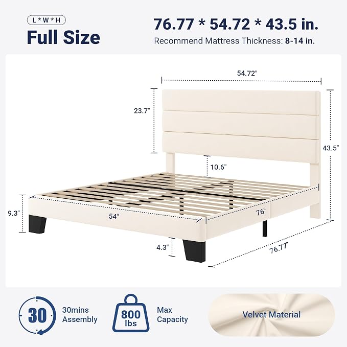 Allewie Full Size Platform Bed Frame - Image 2