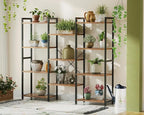Casaottima Triple 4 Tier Bookshelf, Large Bookcase - Image 8