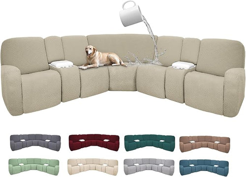 100% Waterproof Sectional Recliner Couch Covers by ROFASVCO
