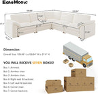 EASE MOOSE Sectional Modular Sofa, Oversized L Shape Sectional Wide Deep seat - Image 2