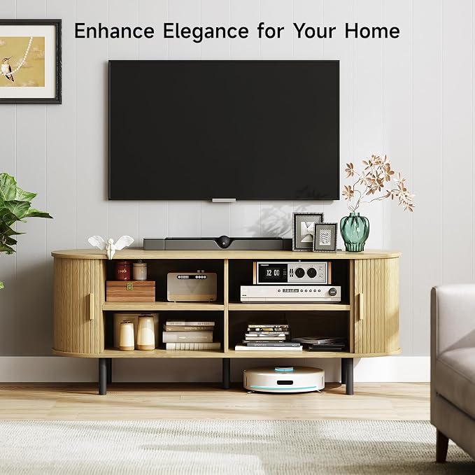 ONBRILL 63" TV Stand with Power Outlet - Image 3