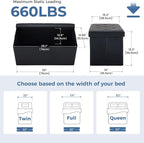 DUMOS 30 Inch Folding Storage Ottoman Bench, Large Hidden Storage Chest - Image 3