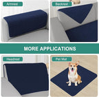 Foxdecor Couch Arm Covers Sofa Armrest Covers, Arm Chair Covers Set of 2 - Image 4