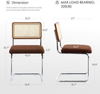 Zesthouse Rattan Dining Chairs Set of 2, Mid Century Modern Dining Room Chairs - Image 2