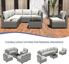 GarveeLife 7 Pieces Patio Furniture Set, Rattan Sectional Patio Sofa Set - Image 4
