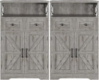 Befrases Set of 2 Farmhouse Storage Cabinet by Befrases
