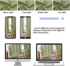 Simplebrand Ava Sage Green Short 30 Inches Blackout Curtain 2 Panels Set - Image 9