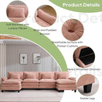 Oprisen 154" Modular Sectional Sofa, Comfy Cloud Couch Sectional Sofa - Image 6