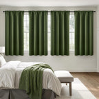 MIULEE Olive Green Blackout Curtains 4 Panels Set 72 Inch Length Bedroom | by MIULEE