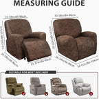 ANARACHON Leather Look Recliner Chair Covers Stay in Place 4-Piece Recliner - Image 3