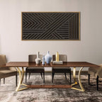 IARTTOP Extra Large Wood Black Wall Art 20x40 Inch Framed Abstract Geometric - Image 5