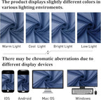 Royal Blue Sheer Curtains 54 Inch Length 2 Panels, Voile Light Filtering - Image 6