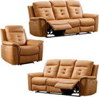 ANJ 3-Piece Faux Leather Power Recliner Sofa Set - Image 8