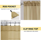 Gold Sheer Curtains 84 Inches Long 2 Panels - Image 2