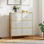 LOKO Fabric Dresser with 6 Drawers, Modern Storage Tower with 6 Folding Fabric - Image 4