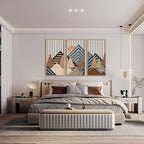 IARTTOP Large Mountain Wood Wall Art 16"x32"x3 Abstract Forest Wall Sculpture - Image 3