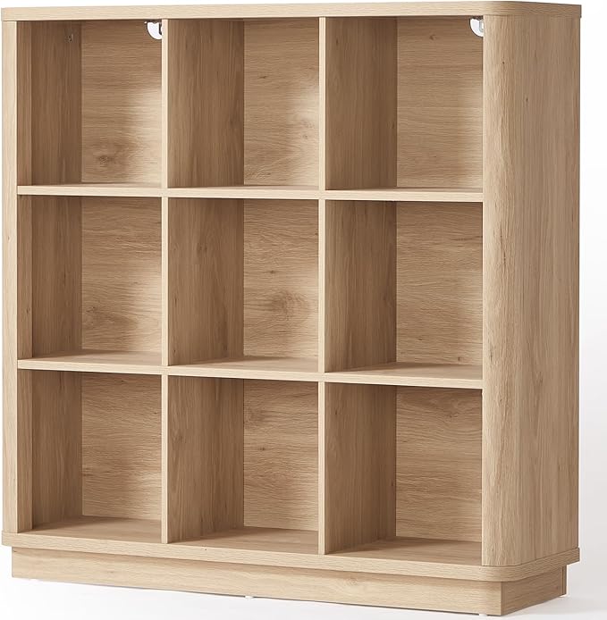Joaxswe 9 Cube Storage Book Shelf, Modern Floor Standing 3-Tier Cubby Bookcase by Joaxswe