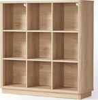 Joaxswe 9 Cube Storage Book Shelf, Modern Floor Standing 3-Tier Cubby Bookcase by Joaxswe
