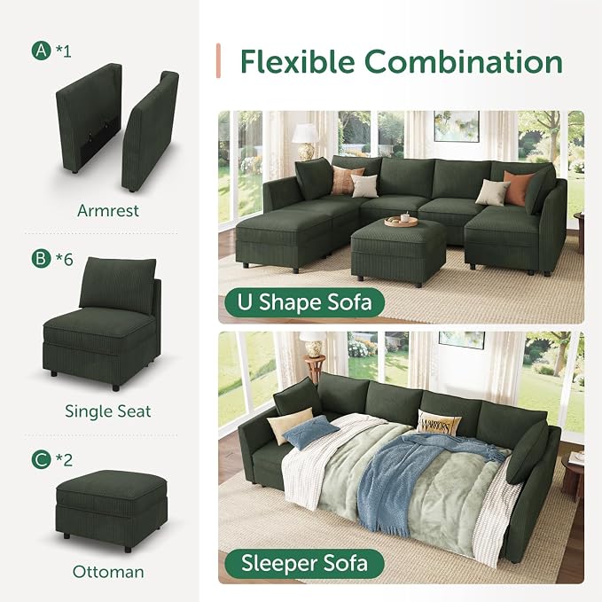 HONBAY Modular Sectional Sofa Couch - Image 5