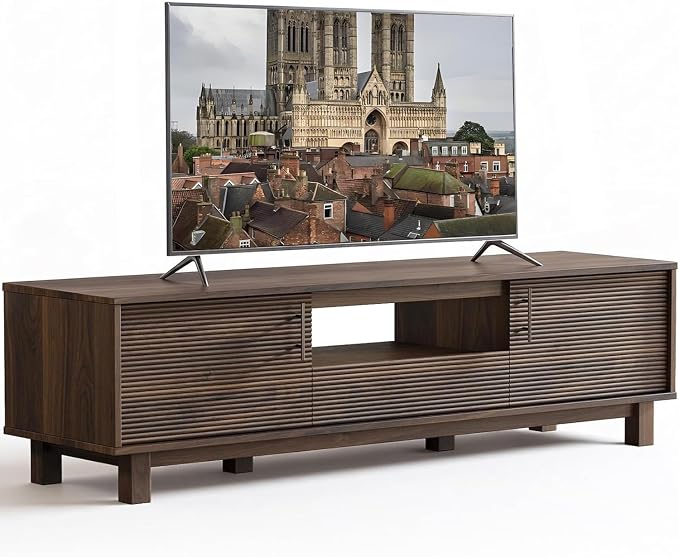 Marsail Mid Century Modern TV Stand up to 65 Inches, Fluted Entertainment Center by Marsail