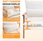 VINGLI Mid-Century Modern Cloud Accent Armchairs Set of 2 - Image 7