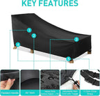 WLEAFJ Chaise Lounge Covers Outdoor Patio Lounge Chair Covers, Heavy Duty - Image 3