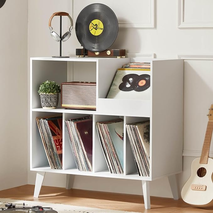 LELELINKY Large Record Player Stand, Turntable Stand by LELELINKY