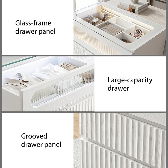 senlin Fluted 5 Drawer Dresser, - Image 5