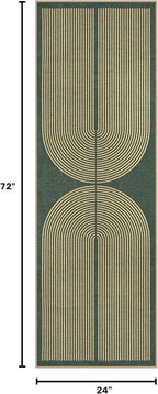 Lahome Enfys Modern Rainbow Easy Jute Entryway Runner Rug, Washable Carpet - Image 2