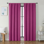Simplebrand Ava Hot Pink Blackout Curtains by Simplebrand
