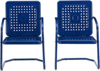 Crosley Furniture Bates 2-Piece Outdoor Chair Set, Retro Metal Patio Chairs - Image 4