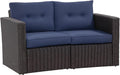 Outsunny 2 Piece Patio Wicker Corner Sofa Set, Outdoor PE Rattan Furniture by Outsunny